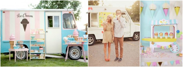 Un food truck de glace ou un camion à glace le jour de votre mariage